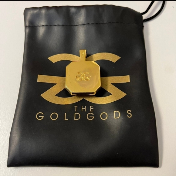 The Gold Gods Aura Ruby Red Pendant | 18k Gold Plated - Picture 2 of 3